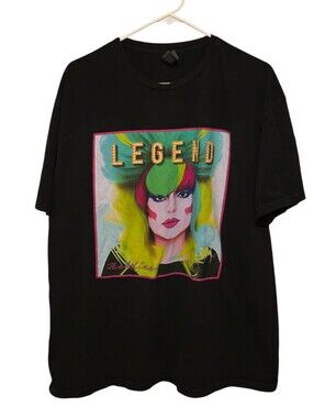 Glitter Worthy Black Graphic Legends Of Drag Heklina T-shirt Size 2XL